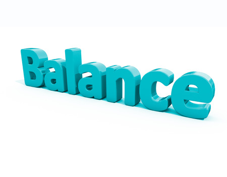 Word balance icon on a white background. 3D illustration.の写真素材