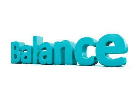 Word balance icon on a white background. 3D illustration.の写真素材