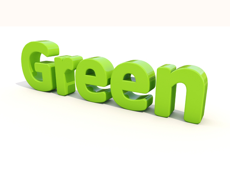Word green icon on a white background. 3D illustration.の写真素材