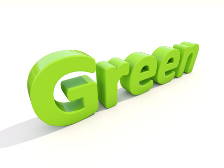 Word green icon on a white background. 3D illustration.の写真素材
