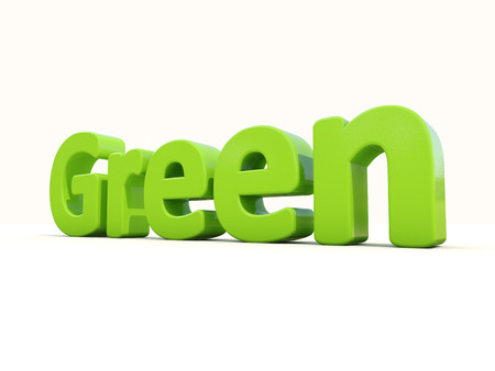 Word green icon on a white background. 3D illustration.の写真素材