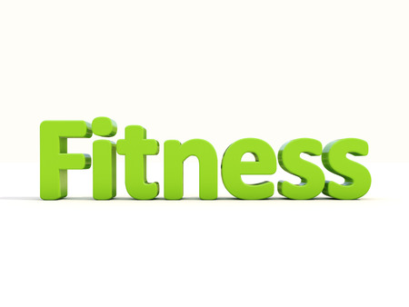 Word fitness icon on a white background. 3D illustration.の写真素材
