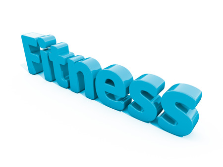 Word fitness icon on a white background. 3D illustration.の写真素材