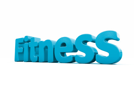 Word fitness icon on a white background. 3D illustration.の写真素材