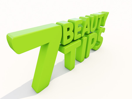 Beauty tips con on a white background. 3D illustration.