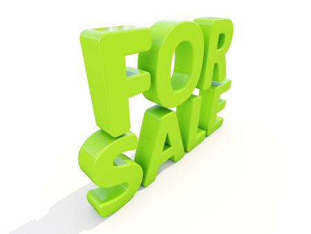 For sale icon on a white background. 3D illustrationの写真素材
