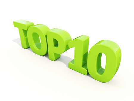 Top icon on a white background. 3D illustrationの写真素材