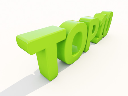 Top icon on a white background. 3D illustrationの写真素材