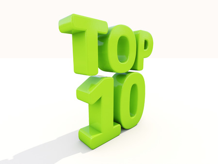 Top icon on a white background. 3D illustrationの写真素材