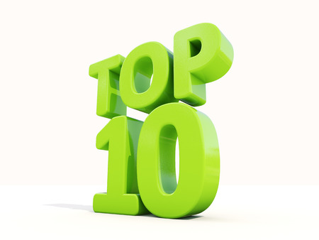 Top icon on a white background. 3D illustrationの写真素材