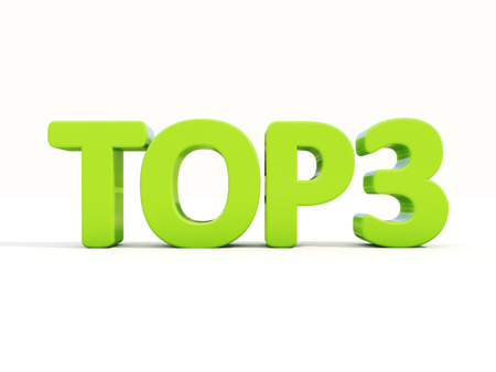 Top icon on a white background. 3D illustrationの写真素材