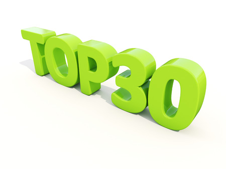 Top icon on a white background. 3D illustrationの写真素材