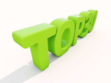 Top icon on a white background. 3D illustrationの写真素材