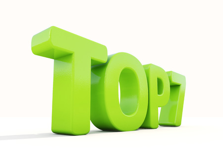 Top icon on a white background. 3D illustrationの写真素材