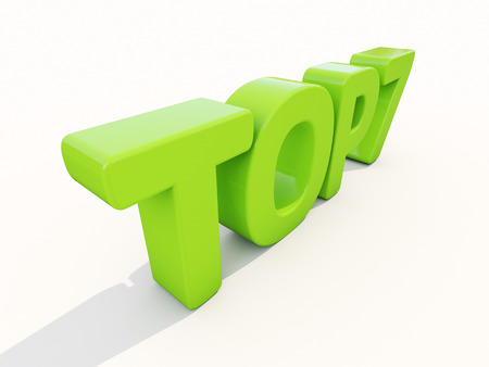 Top icon on a white background. 3D illustrationの写真素材