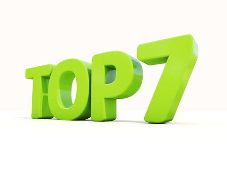 Top icon on a white background. 3D illustrationの写真素材