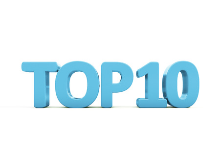 Top icon on a white background. 3D illustrationの写真素材