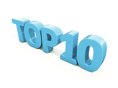 Top icon on a white background. 3D illustrationの写真素材