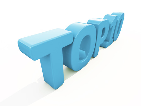Top icon on a white background. 3D illustrationの写真素材