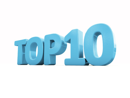 Top icon on a white background. 3D illustrationの写真素材