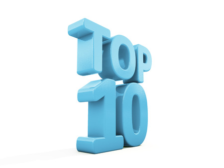 Top icon on a white background. 3D illustrationの写真素材
