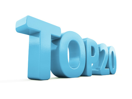 Top icon on a white background. 3D illustrationの写真素材