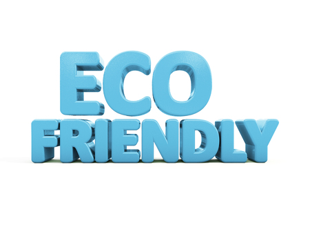 Eco icon on a white background. 3D illustrationの写真素材