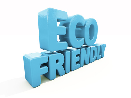 Eco icon on a white background. 3D illustrationの写真素材