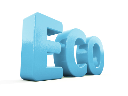 Eco icon on a white background. 3D illustrationの写真素材