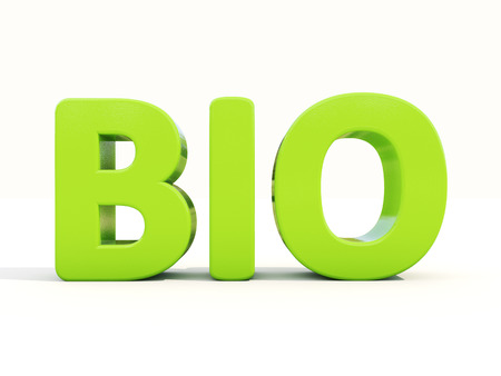 Bio icon on a white background. 3D illustrationの写真素材