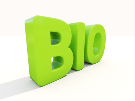 Bio icon on a white background. 3D illustrationの写真素材