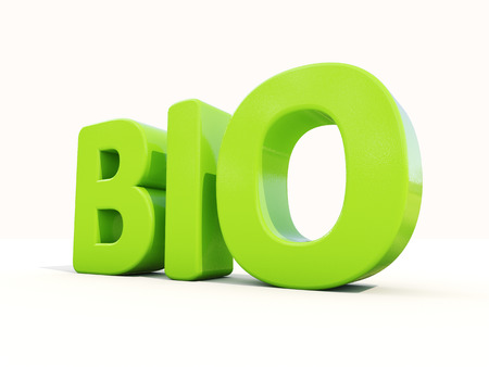 Bio icon on a white background. 3D illustrationの写真素材
