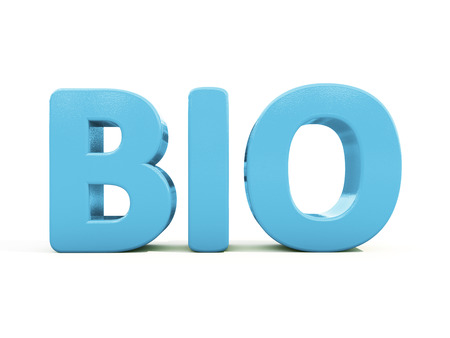 Bio icon on a white background. 3D illustrationの写真素材