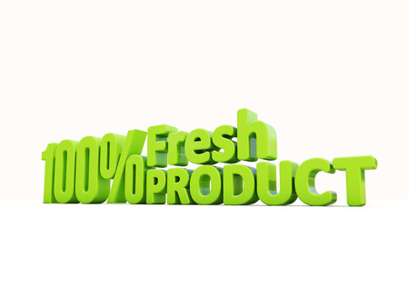 Fresh Product icon on a white background. 3D illustrationの写真素材