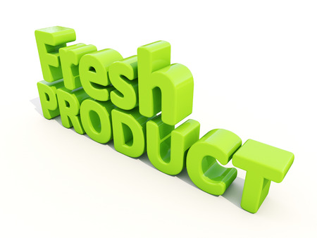 Fresh Product icon on a white background. 3D illustrationの写真素材