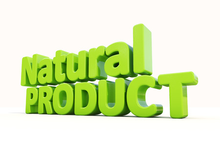 Natural Product icon on a white background. 3D illustrationの写真素材