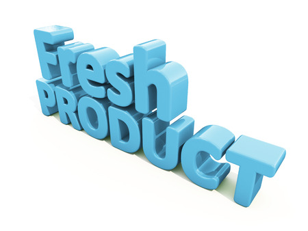 Fresh Product icon on a white background. 3D illustrationの写真素材