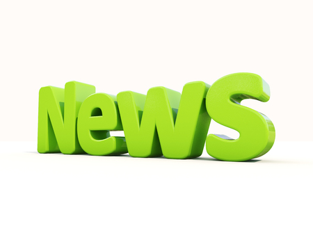 News icon on a white background. 3D illustrationの写真素材