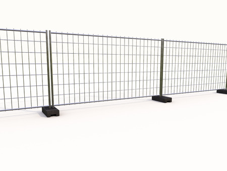 Wire mesh fence isolated on a light backgroundの写真素材