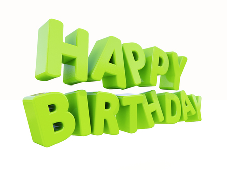 The phrase Happy Birthday on Ð° white backgroundの写真素材