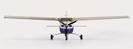 3d render: small tourist plane isolated on white