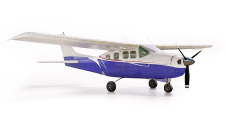 3d render: small tourist plane isolated on white