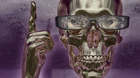 Skull illustration / a mark of the danger warning / T-shirt graphics