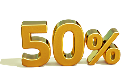 Gold Sale 50%, Gold Percent Off Discount Sign, Sale Banner Template, Special Offer 50% Off Discount Tag, Fifty Percentages Up Sticker, Gold Sale Symbol, Gold Sticker, Banner, Advertising, Luxury Saleの写真素材
