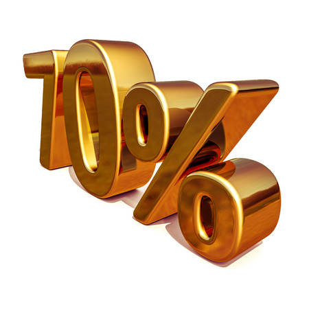 Gold Sale 70%, Gold Percent Off Discount Sign, Sale Banner Template, Special Offer 70% Off Discount...