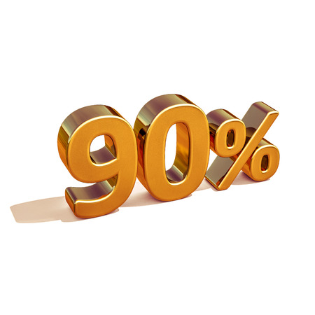 Gold Sale 90%, Gold Percent Off Discount Sign, Sale Banner Template, Special Offer 90% Off Discount Tag, Golden Ninety Percentages Sign, Gold Sale Symbol, Gold Sticker, Banner, Advertising, Luxury Saleの写真素材