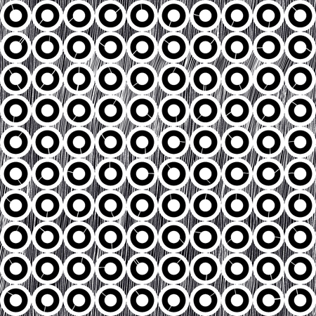 Seamless Circle Modern Pattern Trendy Repeating Backgroundのイラスト素材