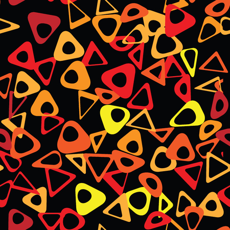 Funky circle abstract bio chain seamless pattern. Modern stylish fashion texture.のイラスト素材