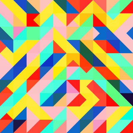 Abstract 1980 Memphis Geometric Pop Art Pattern, Fashion Urban Backdrop for Textile, Wrapping Paper, Trendy Lines Elements, Triangles, Fun 80 Design Elements,  Irregular Patchesのイラスト素材