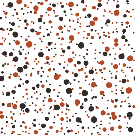 Asymmetrical Seamless White Banner of Circles, Spheres, Donuts Background, Modern Stylish Dot Template, Halftone Illustration, Irregular Shapes, Trendy Print, Dotted Swissのイラスト素材